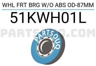 MAXPART 51KWH01L WHL FRT BRG W/O ABS OD-87MM