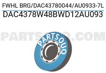 MAXPART DAC4378W48BWD12AU093 FWHL BRG/DAC43780044/AU0933-7L