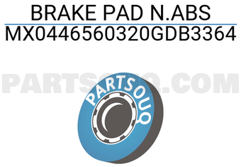 MAXPART MX0446560320GDB3364 BRAKE PAD N.ABS