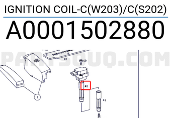 MERCEDES A0001502880 IGNITION COIL-C(W203)/C(S202)