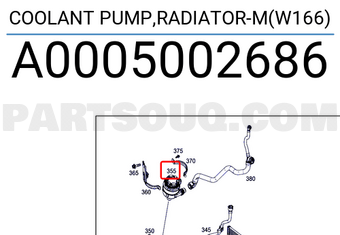MERCEDES A0005002686 KÜHLMITTELPUMPE, KÜHLER-M(W166)