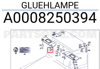 MERCEDES A0008250394 GLUEHLAMPE