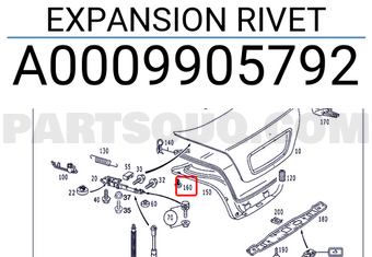 MERCEDES A0009905792 EXPANSION RIVET
