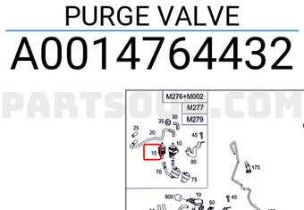 MERCEDES A0014764432 PURGE VALVE