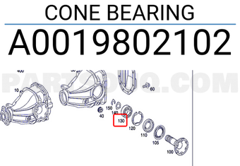 MERCEDES A0019802102 CONE BEARING