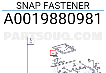 MERCEDES A0019880981 SNAP FASTENER