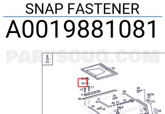 MERCEDES A0019881081 SNAP FASTENER