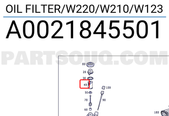 MERCEDES A0021845501 FILTRO DE ACEITE/W220/W210/W123