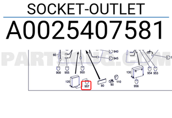 MERCEDES A0025407581 SOCKET-OUTLET