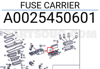 MERCEDES A0025450601 FUSE CARRIER