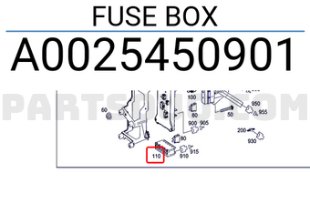 MERCEDES A0025450901 FUSE BOX