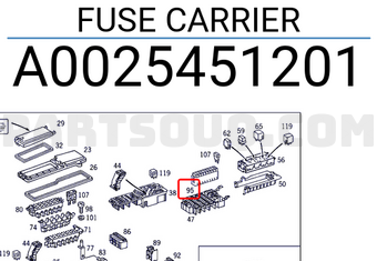 MERCEDES A0025451201 FUSE CARRIER