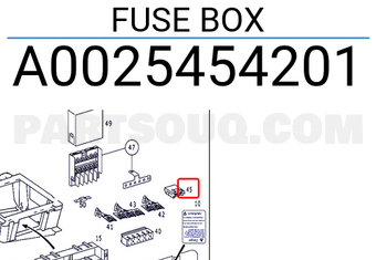 MERCEDES A0025454201 FUSE BOX