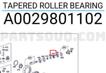 MERCEDES A0029801102 TAPERED ROLLER BEARING