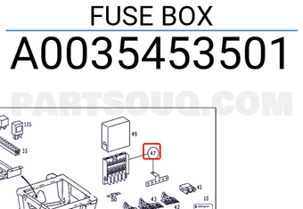 MERCEDES A0035453501 FUSE BOX
