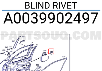 MERCEDES A0039902497 BLIND RIVET
