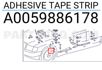 MERCEDES A0059886178 ADHESIVE TAPE STRIP
