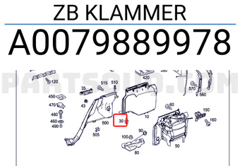 MERCEDES A0079889978 ZB KLAMMER