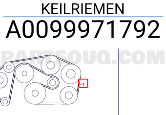 MERCEDES A0099971792 COURROIE TRAPÉZOÏDALE