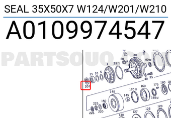 MERCEDES A0109974547 SEAL 35X50X7 W124/W201/W210