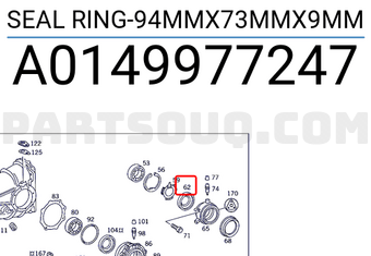MERCEDES A0149977247 SEAL RING-94MMX73MMX9MM