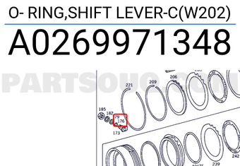 MERCEDES A0269971348 O- RING,SHIFT LEVER-C(W202)