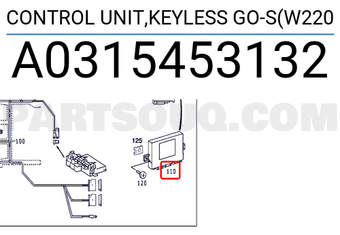 MERCEDES A0315453132 CONTROL UNIT,KEYLESS GO-S(W220