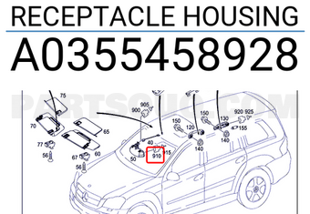 MERCEDES A0355458928 RECEPTACLE HOUSING