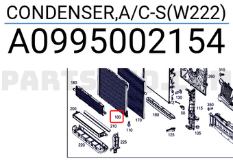 MERCEDES A0995002154 CONDENSEUR DE CLIMATISATION - S(W222)