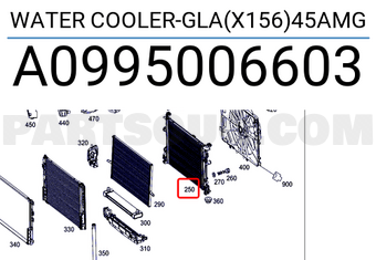 MERCEDES A0995006603 WATER COOLER-GLA(X156)45AMG