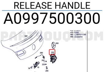 MERCEDES A0997500300 ENTRIEGELUNGSGRIFF