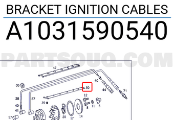 MERCEDES A1031590540 BRACKET IGNITION CABLES