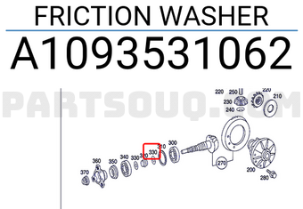 MERCEDES A1093531062 FRICTION WASHER