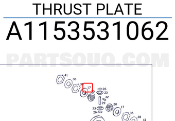 MERCEDES A1153531062 THRUST PLATE