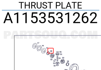 MERCEDES A1153531262 THRUST PLATE