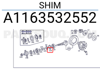 MERCEDES A1163532552 SHIM