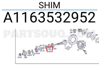 MERCEDES A1163532952 SHIM