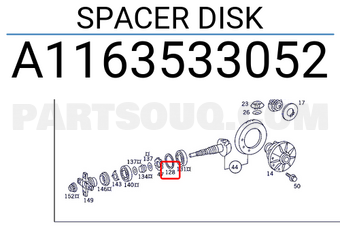 MERCEDES A1163533052 SPACER DISK