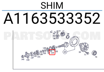 MERCEDES A1163533352 SHIM