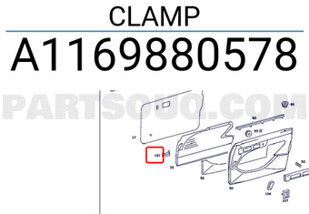 MERCEDES A1169880578 CLAMP