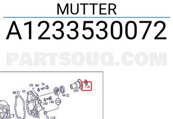 MERCEDES A1233530072 MUTTER