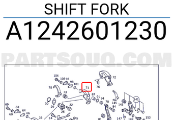 MERCEDES A1242601230 SHIFT FORK