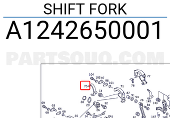 MERCEDES A1242650001 SHIFT FORK