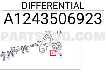 MERCEDES A1243506923 DIFFERENTIAL