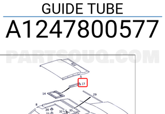 MERCEDES A1247800577 GUIDE TUBE