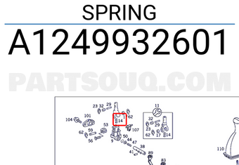 MERCEDES A1249932601 SPRING