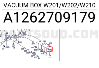 MERCEDES A1262709179 VAKUUMBOX W201/W202/W210