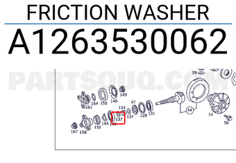 MERCEDES A1263530062 FRICTION WASHER