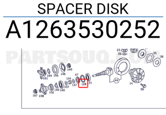 MERCEDES A1263530252 SPACER DISK