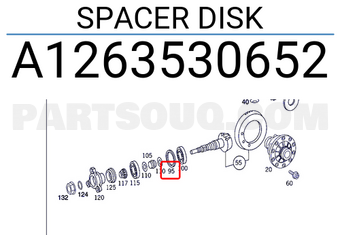 MERCEDES A1263530652 SPACER DISK